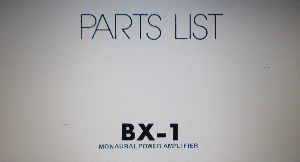 YAMAHA BX-1 MONAURAL POWER AMP PARTS LIST 16 PAGES ENG