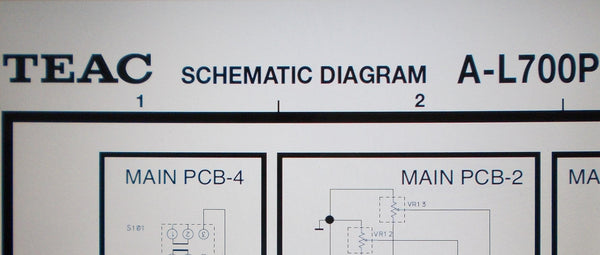 TEAC A-L700P STEREO POWER AMP SCHEMATIC DIAGRAMS 4 PAGES ENG – THE ...