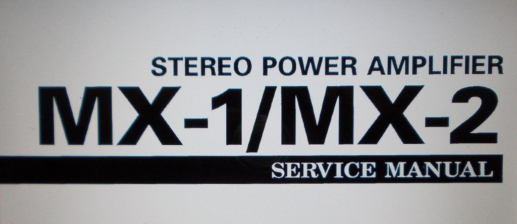YAMAHA MX-1 MX-2 STEREO POWER AMP SERVICE MANUAL INC BLK DIAG SCHEMS PCBS AND PARTS LIST 23 PAGES ENG