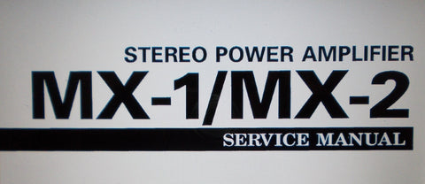 YAMAHA MX-1 MX-2 STEREO POWER AMP SERVICE MANUAL INC BLK DIAG SCHEMS PCBS AND PARTS LIST 23 PAGES ENG