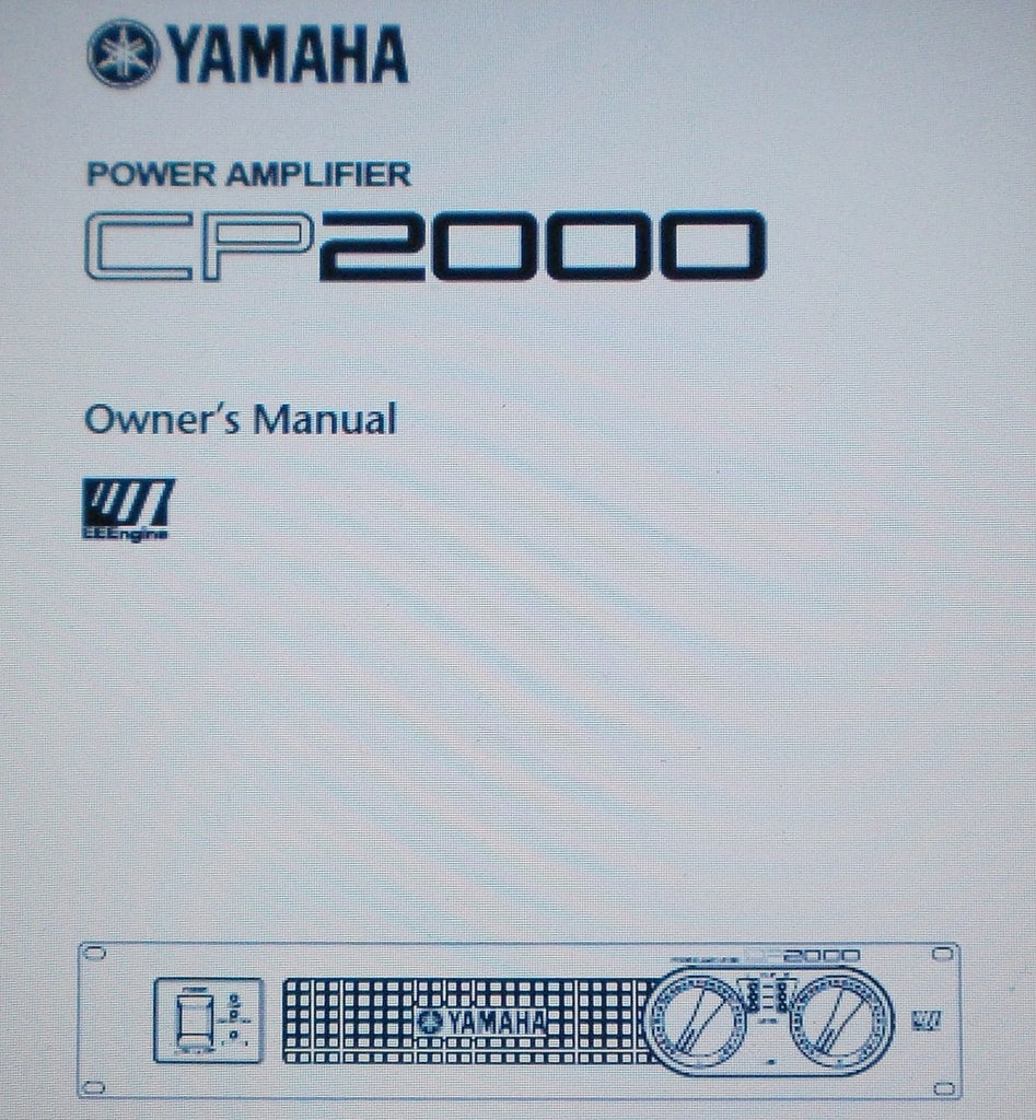 YAMAHA CP2000 STEREO POWER AMP OWNER'S MANUAL INC CONN DIAGS BLK DIAG DAISY CHAIN INPUTS DIAG AND TRSHOOT GUIDE 20 PAGES ENG