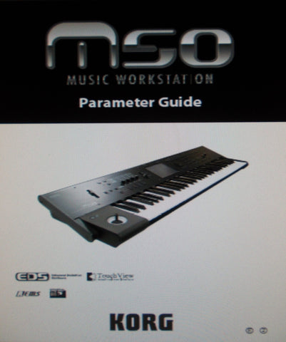 KORG M50 MUSIC WORKSTATION PARAMETER GUIDE 419 PAGES ENG