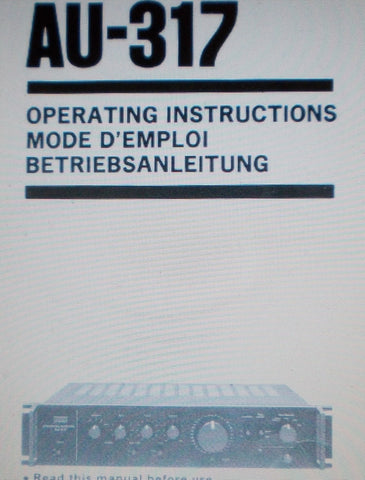 SANSUI AU-317 INTEGRATED STEREO AMP OPERATING INSTRUCTIONS INC CONN DIAG 12 PAGES ENG DEUT FRANC