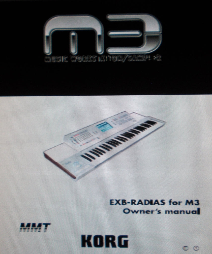 KORG M3 MUSIC WORKSTATION SAMPLER EXB RADIUS FOR M3 OWNER'S MANUAL 78 PAGES ENG