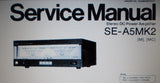 TECHNICS SE-A5MK2 COMPUTER DRIVE NEW CLASS A STEREO DC POWER AMP AND SE-A5MK2 M (USA) MC (CANADA) STEREO DC POWER AMP SERVICE MANUAL INC BLK DIAG SCHEMS PCBS AND PARTS LIST 26 PAGES ENG