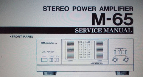 YAMAHA M-65 STEREO POWER AMP SERVICE MANUAL INC BLK DIAGS SCHEM DIAG PCBS AND PARTS LIST 18 PAGES ENG