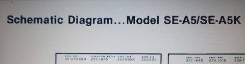 TECHNICS SE-A5 SE-A5K STEREO DC POWER AMP SCHEMATIC DIAGRAM 3 PAGES ENG
