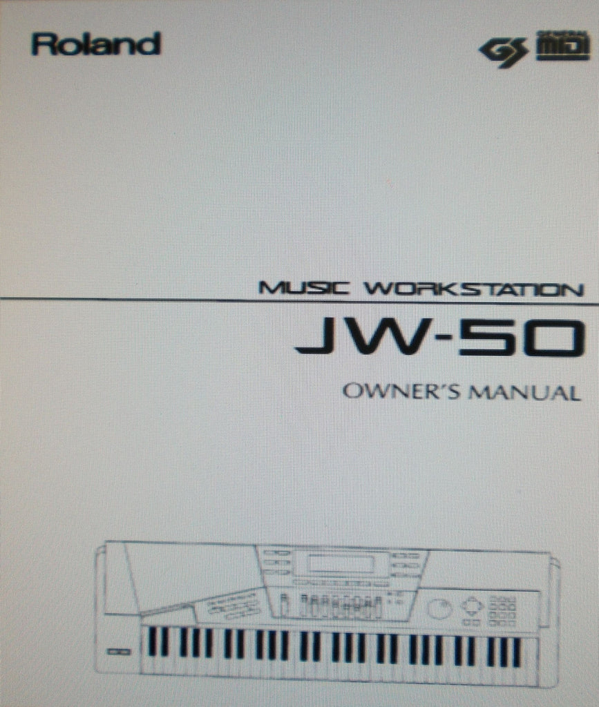 ROLAND JW-50 MUSIC WORKSTATION OWNER'S MANUAL INC CONN DIAGS MIX DIAGS QUICK START GUIDE AND TRSHOOT GUIDE 260 PAGES ENG