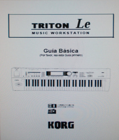 KORG TRITON LE MUSIC WORKSTATION GUIA BASICA 145 PAGES ESP