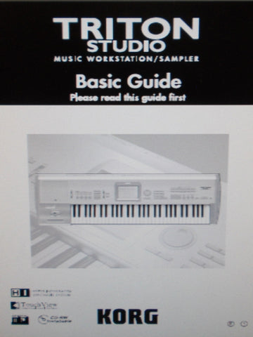 KORG TRITON STUDIO MUSIC WORKSTATION SAMPLER BASIC GUIDE INC CONN DIAG AND TRSHOOT GUIDE 167 PAGES ENG