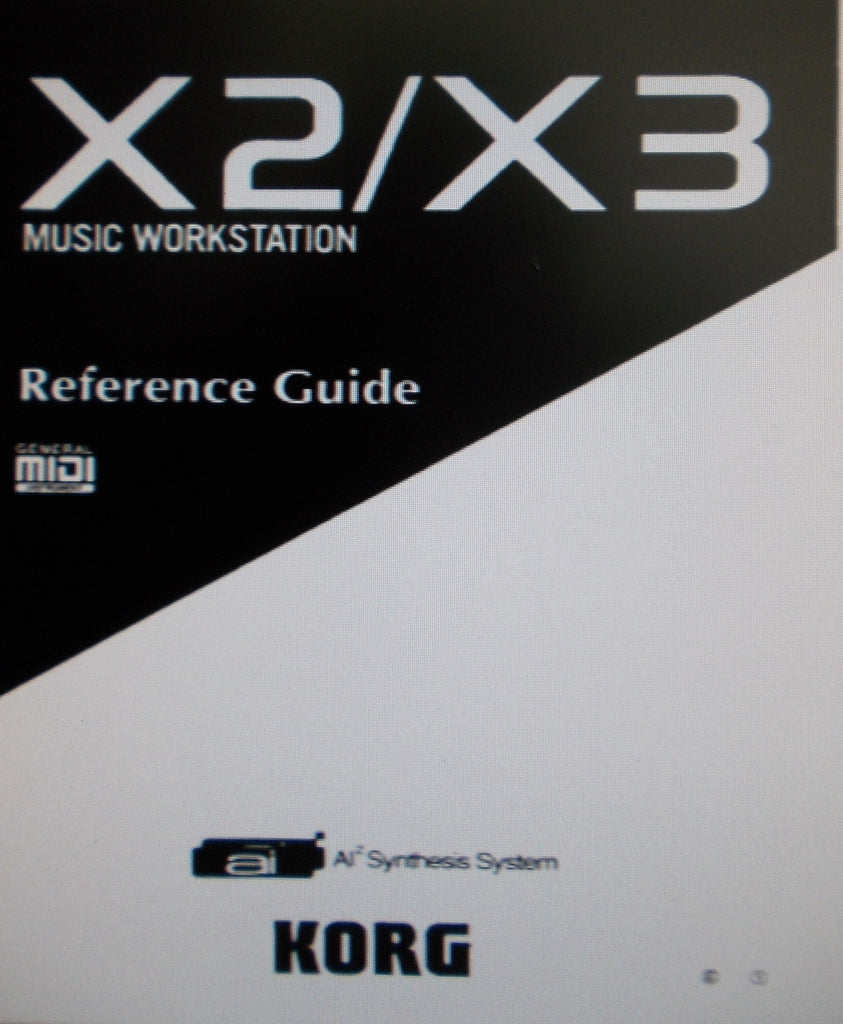KORG X2 X3 MUSIC WORKSTATION REFERENCE GUIDE INC TRSHOOT GUIDE 230 PAGES ENG