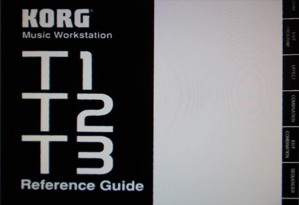 KORG T1 T2 T3 MUSIC WORKSTATION REFERENCE GUIDE INC TRSHOOT GUIDE 163 PAGES ENG