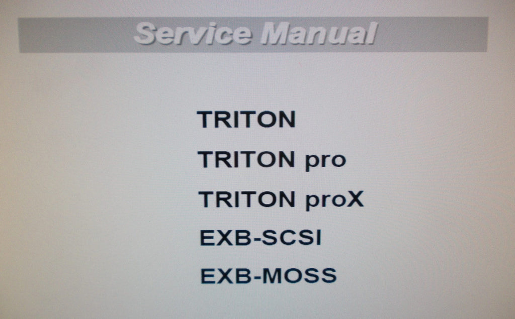 KORG TRITON TRITON PRO TRITON PROX EXB-SCSI EXB-MOSS SERVICE MANUAL INC BLK DIAGS SCHEMS PCBS AND PARTS LIST 44 PAGES ENG