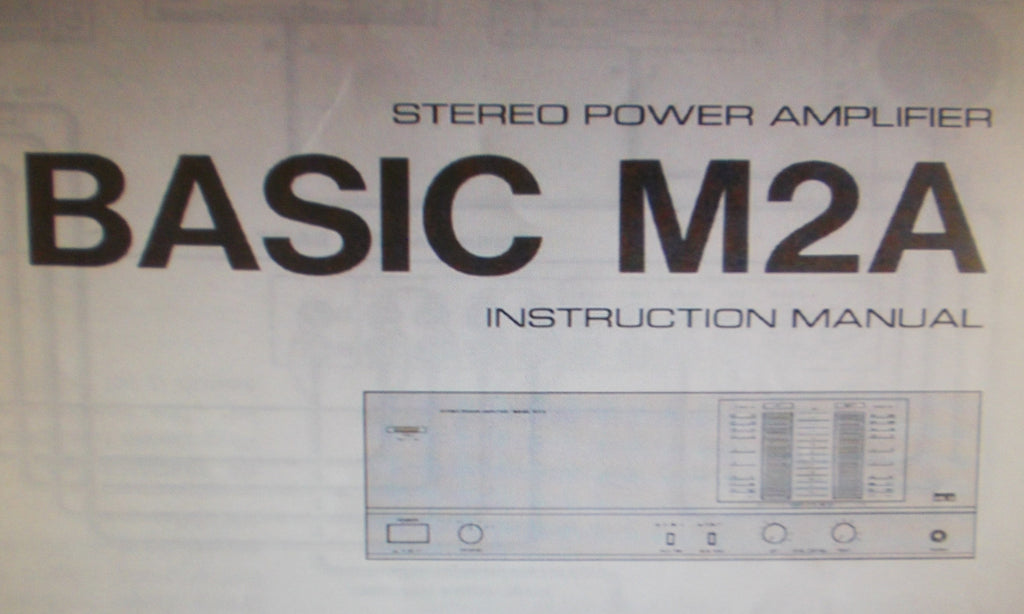 KENWOOD BASIC M2A STEREO POWER AMP INSTRUCTION MANUAL INC CONN DIAG BLK DIAG AND TRSHOOT GUIDE 8 PAGES ENG