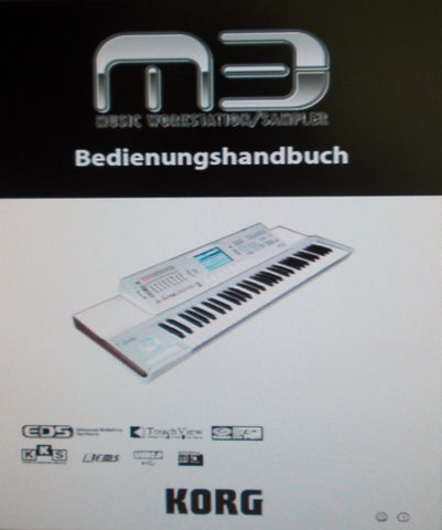 KORG M3 MUSIC WORKSTATION SAMPLER BEDIENUNGSHANDBUCH INC FEHLERMELDUNGEN 238 PAGES DEUT