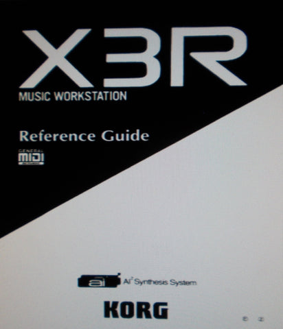 KORG X3R MUSIC WORKSTATION REFERENCE GUIDE INC TRSHOOT GUIDE 222 PAGES ENG