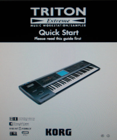 KORG TRITON EXTREME MUSIC WORKSTATION SAMPLER QUICK START 32 PAGES ENG