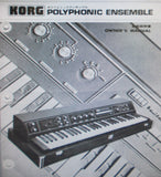 KORG PE1000 POLYPHONIC ENSEMBLE SYNTHESIZER OWNER'S MANUAL 8 PAGES ENG