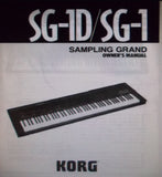KORG SG-1D SG-1 SAMPLING GRAND OWNER'S MANUAL 11 PAGES ENG