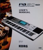 KORG Pa50sd PROFESSIONAL ARRANGER USER'S MANUAL AND REFERENCE GUIDE INC TRSHOOT GUIDE VER 1.0 248 PAGES ENG