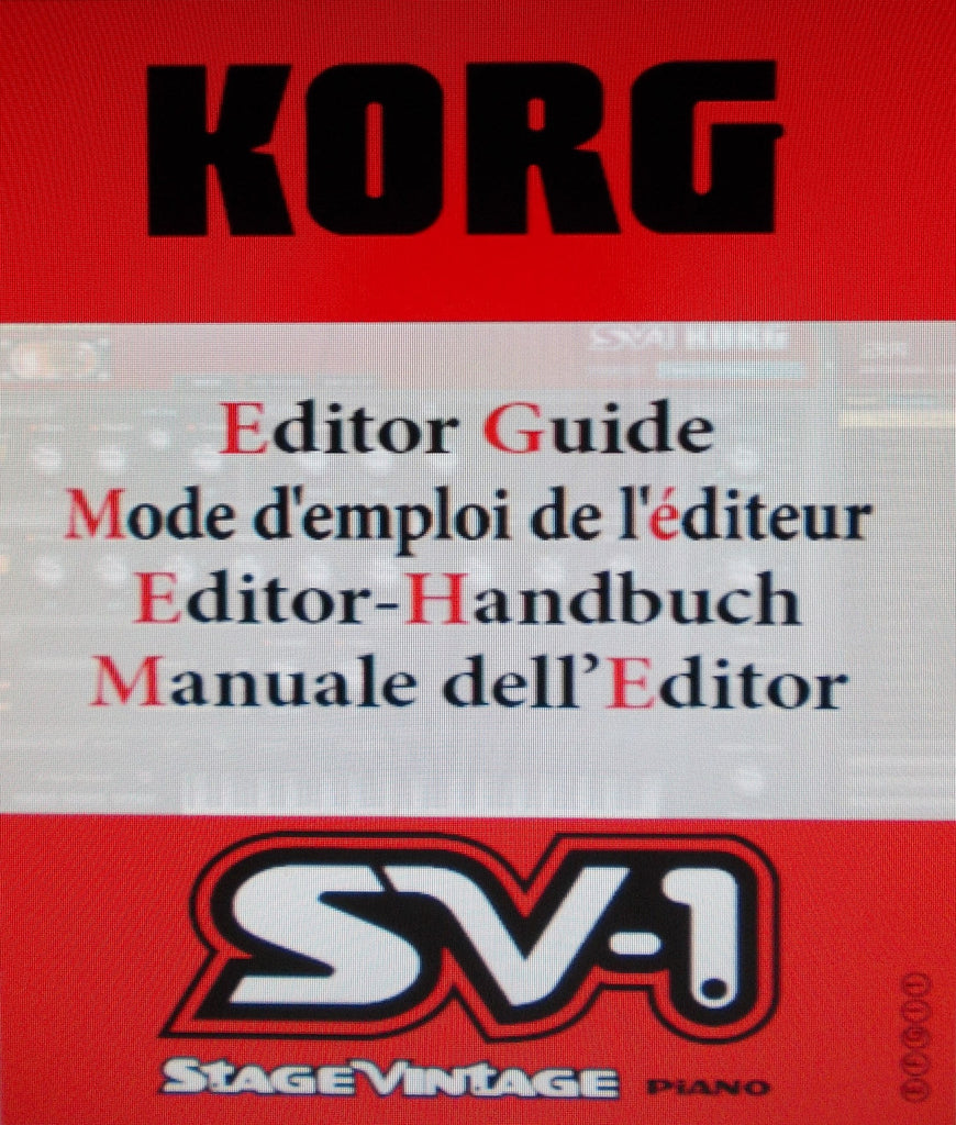 KORG SV-1 STAGE VINTAGE PIANO EDITOR GUIDE 278 PAGES ENG FRANC DEUT ITAL