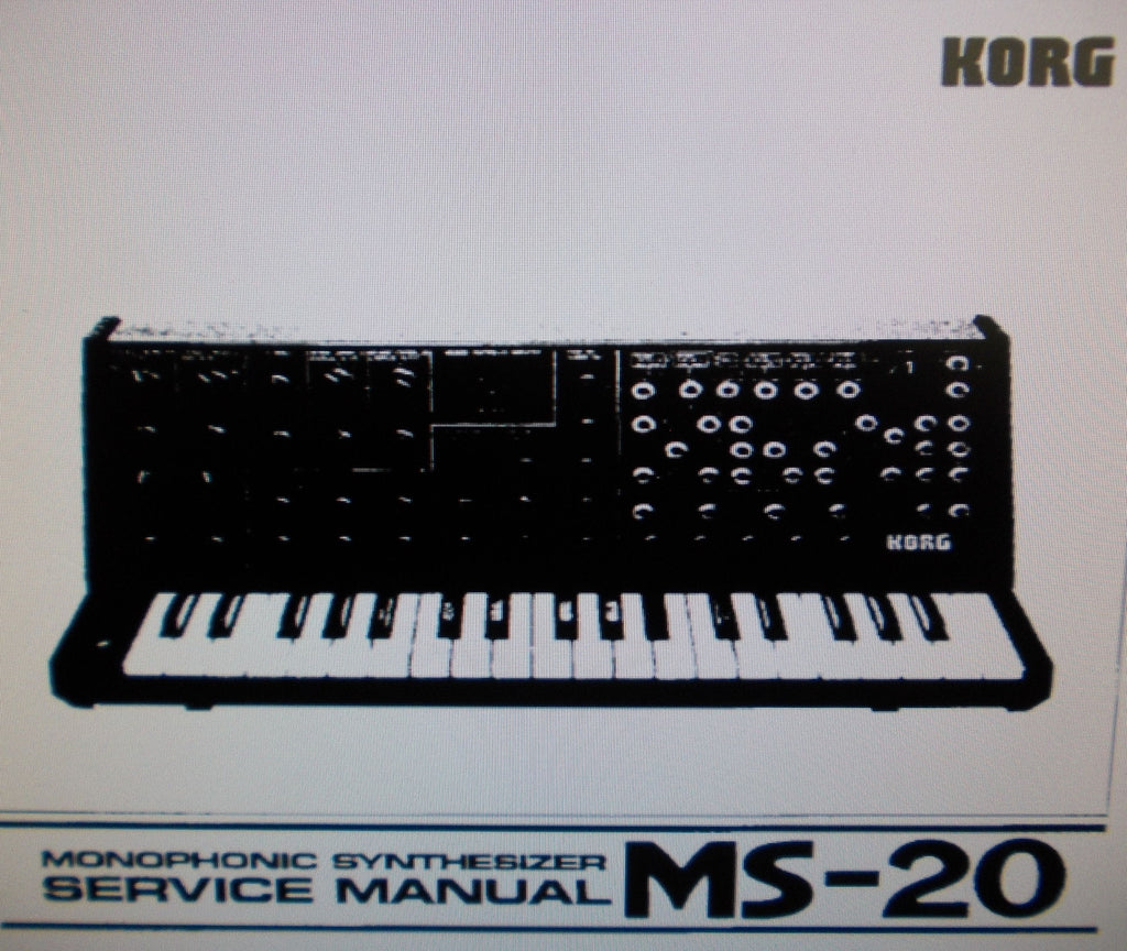 KORG MS-20 MONOPHONIC SYNTHESIZER SERVICE MANUAL INC BLK DIAG SCHEMS PCBS AND PARTS LIST 10 PAGES ENG