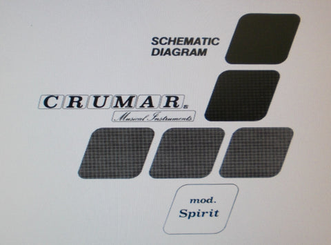 CRUMAR SPIRIT SYNTHESIZER SET OF SCHEMATIC DIAGRAMS PCBS AND PARTS LIST 11 PAGES ENG