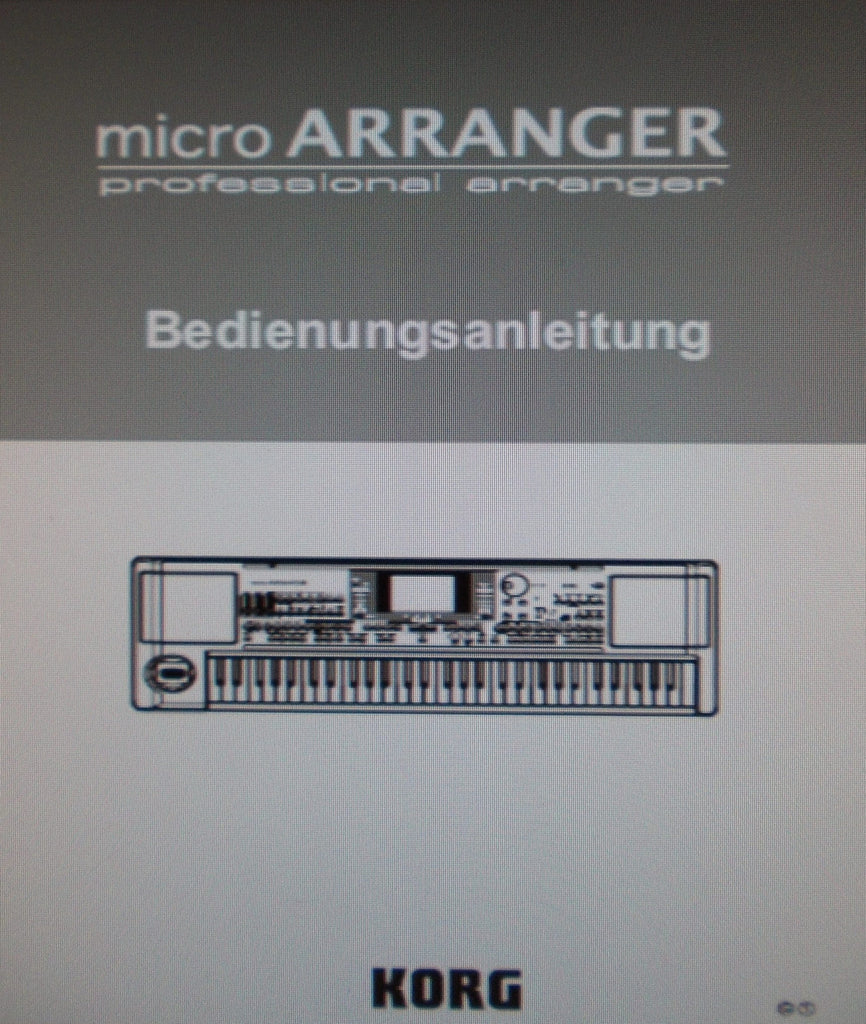 KORG MICROARRANGER PROFESSIONAL ARRANGER KEYBOARD BEDIENUNGSANLEITUNG INC FEHLERMELDUNGEN UND FEHLERBEHEBUNG 246 PAGES DEUT