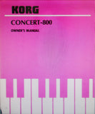 KORG C-800 CONCERT PIANO OWNER'S MANUAL INC CONN DIAGS AND TRSHOOT GUIDE 20 PAGES ENG