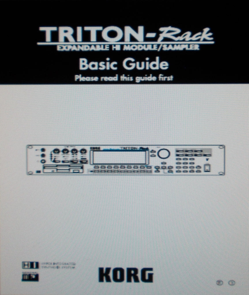 KORG TRITON-RACK EXPANDABLE HI MODULE SAMPLER BASIC GUIDE INC CONN DIAGS AND TRSHOOT GUIDE 118 PAGES ENG