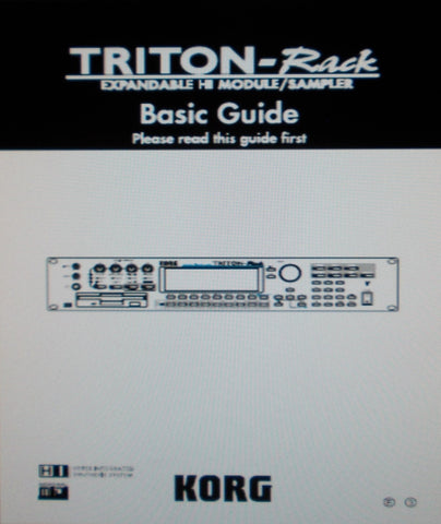 KORG TRITON-RACK EXPANDABLE HI MODULE SAMPLER BASIC GUIDE INC CONN DIAGS AND TRSHOOT GUIDE 118 PAGES ENG