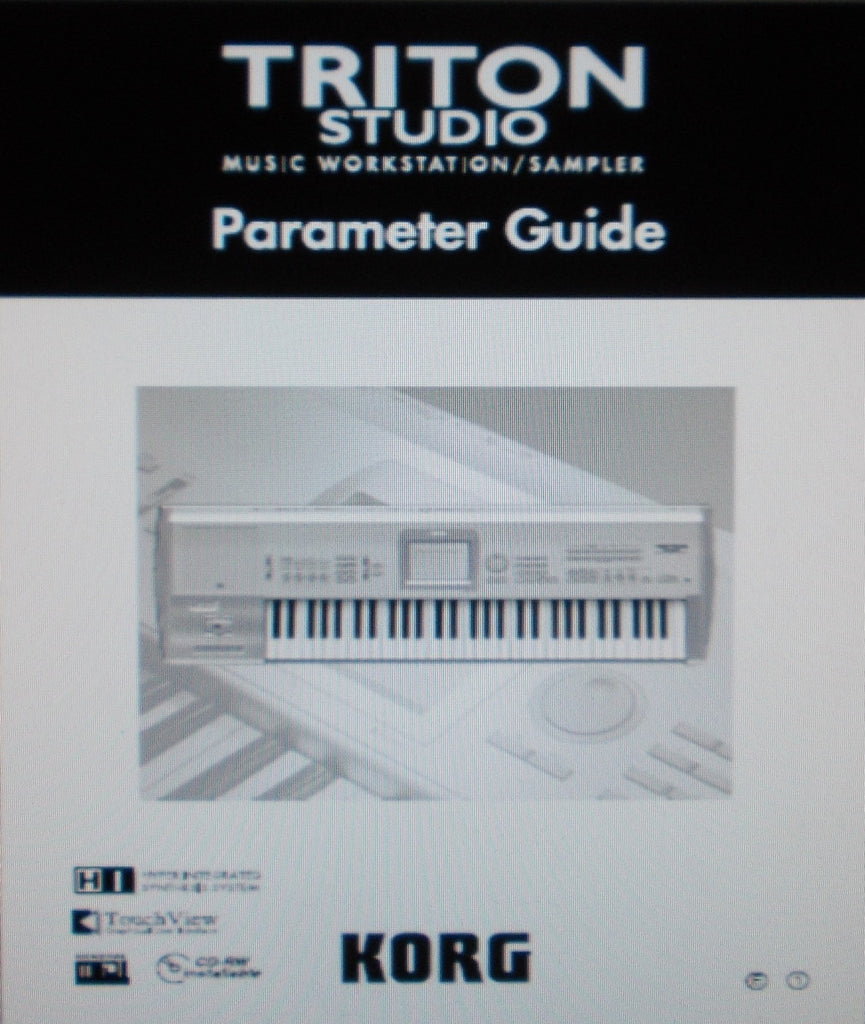 KORG TRITON STUDIO MUSIC WORKSTATION SAMPLER PARAMETER GUIDE 322 PAGES ENG