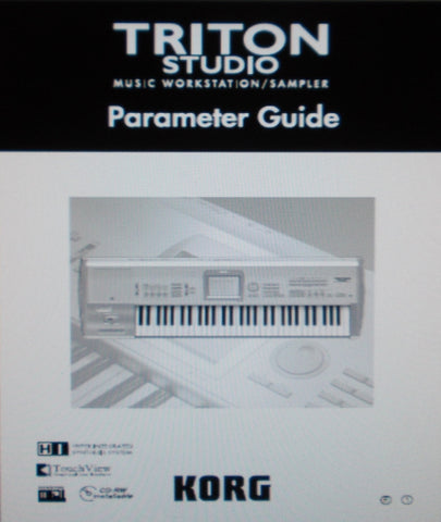 KORG TRITON STUDIO MUSIC WORKSTATION SAMPLER PARAMETER GUIDE 322 PAGES ENG