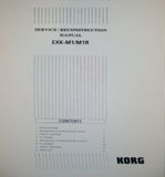 KORG EXK-M1 EXK-M1R M1 M1R MUSIC WORKSTATION MEMORY UPGRADE SERVICE RECONSTRUCTION MANUAL INC SCHEMS PCBS AND PARTS LIST 24 PAGES ENG