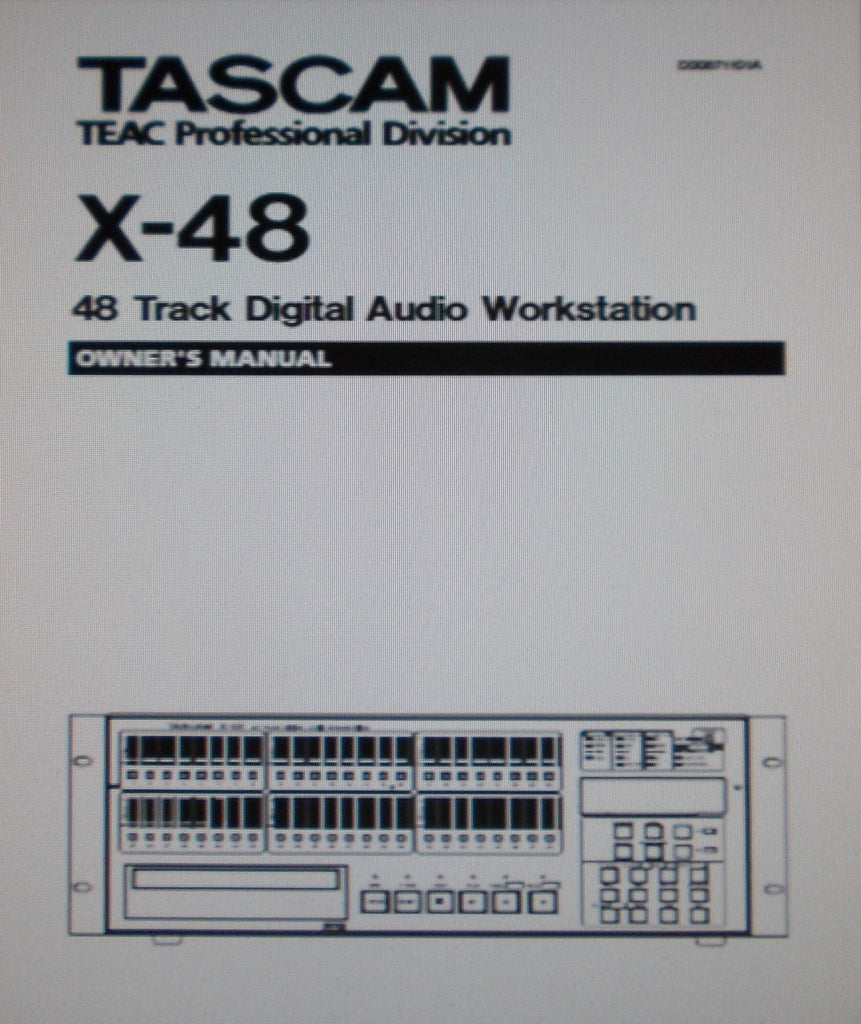 TASCAM X-48 48 TRACK DIGITAL AUDIO WORKSTATION OWNER'S MANUAL 68 PAGES ENG