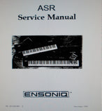 ENSONIQ ASR-10 ASR-88 ADVANCED SAMPLING RECORDER KEYBOARD AND RACK SERVICE MANUAL INC BLK DIAG TRSHOOT GUIDE AND MODULE PARTS LIST 84 PAGES ENG