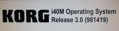 KORG i40M MUSIC MODULE MANUAL OPERATING SYSTEM RELEASE 3.0 INC FUNCTIONS OF THE 3.0 VERSION NOT IN THE OWNER'S MANUAL SUPPLEMENTARY MANUAL 4 PAGES ENG