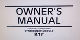 KAWAI K1r DIGITAL MULTI DIMENSIONAL SYNTHESIZER MODULE OWNER'S MANUAL 48 PAGES ENG