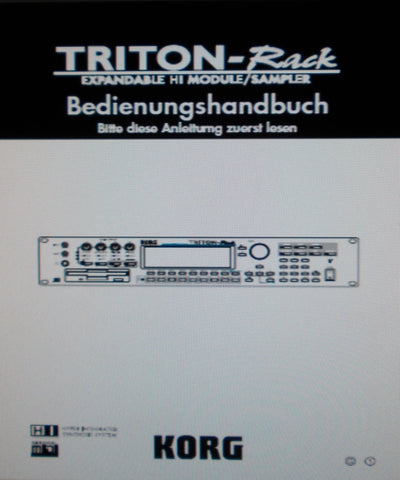 KORG TRITON-RACK EXPANDABLE HI MODULE SAMPLER BEDIENUNGSHANDBUCH INC CONN DIAGS AND PRBLEMHILFE 118 PAGES DEUT