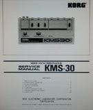KORG KMS-30 MIDI SYNCHRONIZER SERVICE MANUAL INC BLK DIAG SCHEM DIAG PCB AND PARTS LIST PLUS TRSHOOT GUIDE 12 PAGES ENG