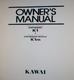 KAWAI K1 DIGITAL MULTI DIMENSIONAL SYNTHESIZER K1M DIGITAL MULTI DIMENSIONAL SYNTHESIZER MODULE OWNER'S MANUAL 48 PAGES ENG