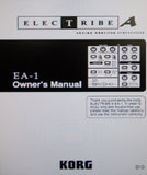 KORG EA-1 ELECTRIBE A ANALOG MODELING SYNTHESIZER OWNER'S MANUAL INC CONN DIAGS AND TRSHOOT GUIDE 52 PAGES ENG