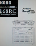 KORG 168RC SOUNDLINK DRS RECORDING CONSOLE OWNER'S MANUAL INC BLK DIAG CONN DIAGS AND TRSHOOT GUIDE 118 PAGES ENG
