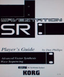 KORG WAVESTATION SR ADVANCED VECTOR SYNTHESIS WAVE SEQUENCING SYNTHESIZER PLAYER'S GUIDE INC TRSHOOT GUIDE 135 PAGES ENG