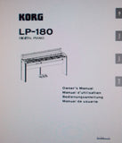 KORG LP180 DIGITAL PIANO OWNER'S MANUAL INC TRSHOOT GUIDE 35 PAGES ENG FRANC DEUT ESP
