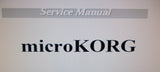 KORG MICROKORG SYNTHESIZER VOCODER SERVICE MANUAL INC BLK DIAG SCHEMS  PARTS LIST 13 PAGES ENG