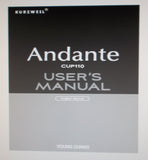 KURZWEIL ANDANTE CUP-110 DIGITAL PIANO USER'S MANUAL 26 PAGES ENG
