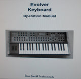 DAVE SMITH INSTRUMENTS EVOLVER ANALOG SYNTHESIZER KEYBOARD OPERATION MANUAL 60 PAGES ENG