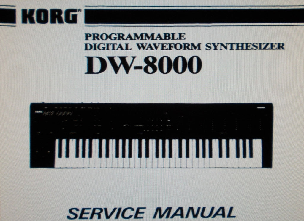 KORG DW-8000 PROGRAMMABLE DIGITAL WAVEFORM SYNTHESIZER SERVICE MANUAL INC BLK DIAGS SCHEMS PCBS AND PARTS LIST 47 PAGES ENG