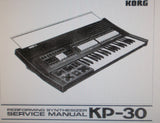 KORG KP-30 SIGMA PERFORMING SYNTHESIZER SERVICE MANUAL INC BLK DIAG SCHEMS PCBS AND PARTS LIST 13 PAGES ENG